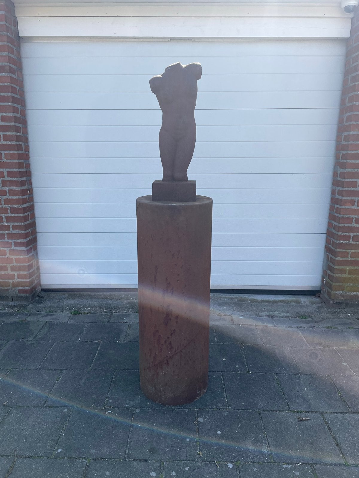 Decoratieve buste vrouw, Antiek en Kunst, Kunst | Beelden en Houtsnijwerken, Buste, Metaal, Vrouw, 50 - 100 cm, Europa, Modern