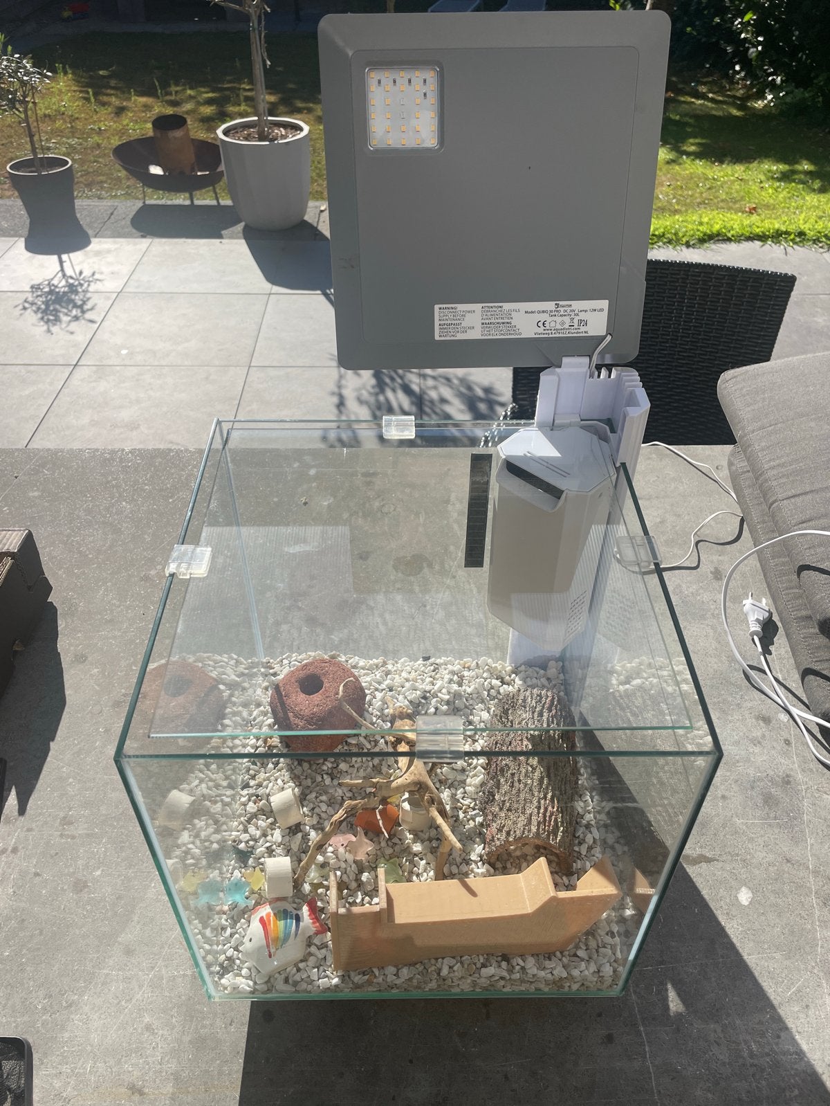 QUBIQ 30PRO acquarium, Ophalen, Gebruikt, Pomp, Leeg aquarium