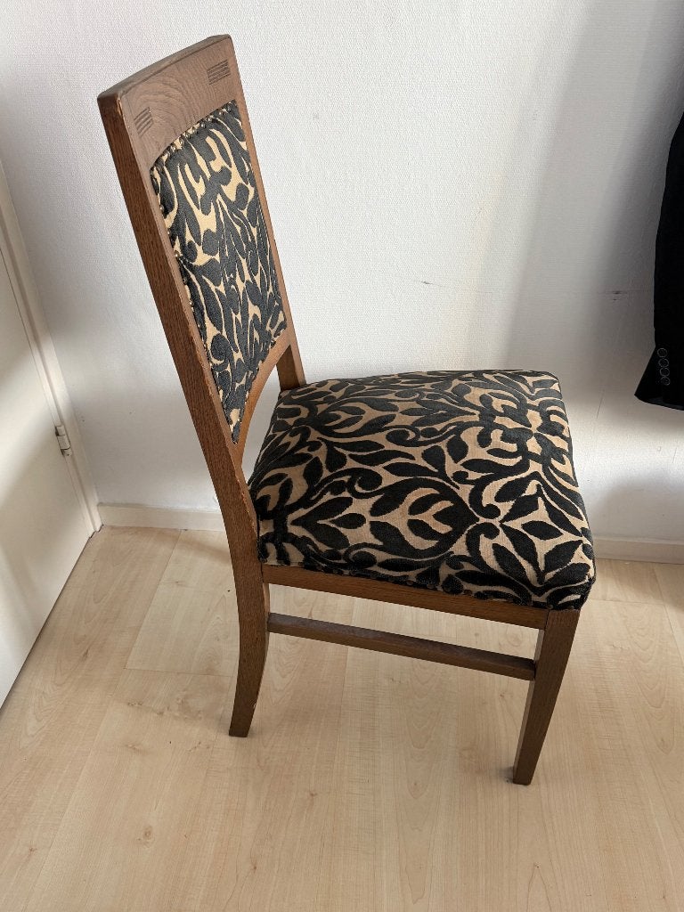 6 eetkamerstoelen, Huis en Inrichting, Ophalen, Gebruikt, 50 tot 100 cm, Rechthoekig