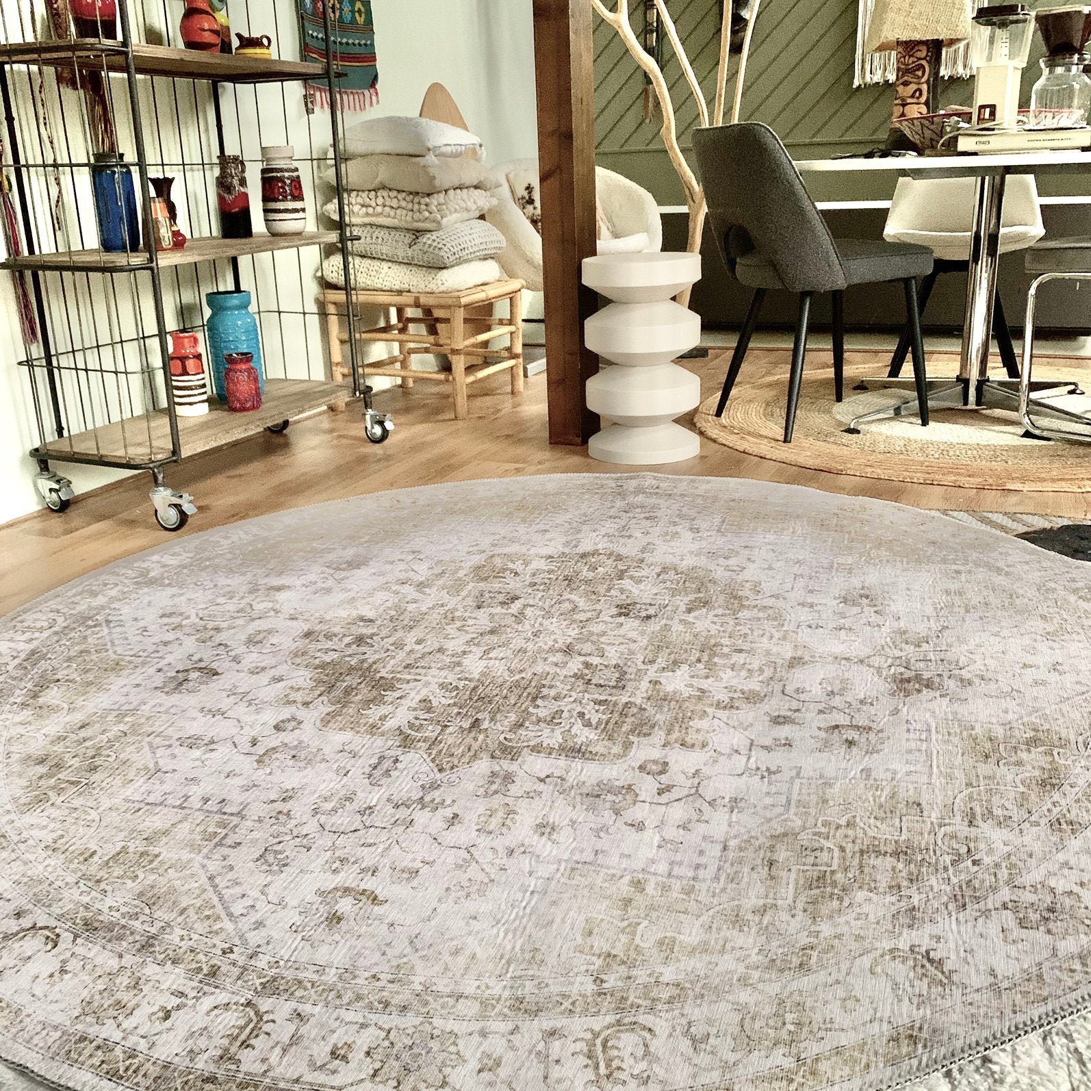 Vintage de luxe - xl rond vloerkleed - fotoshoot, Ophalen, Rond, 200 cm of meer, Zo goed als nieuw