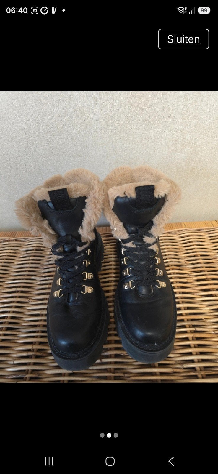 Zara boots met warme voering mast 37, Lage of Enkellaarzen, Ophalen of Verzenden, Gedragen, Zara