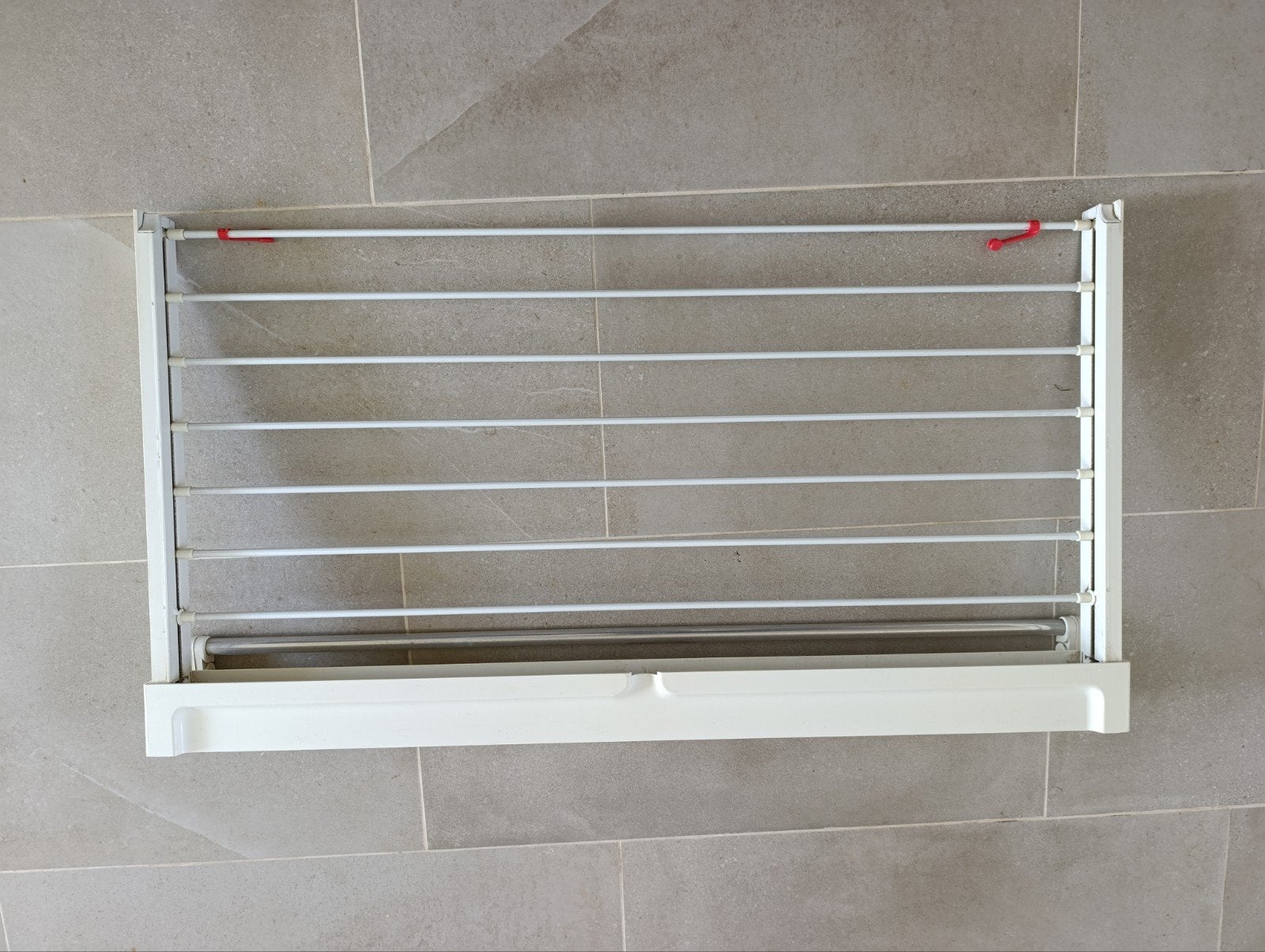 Uitschuifbaar wasrek voor aan de muur, Ophalen of Verzenden, Wasrek