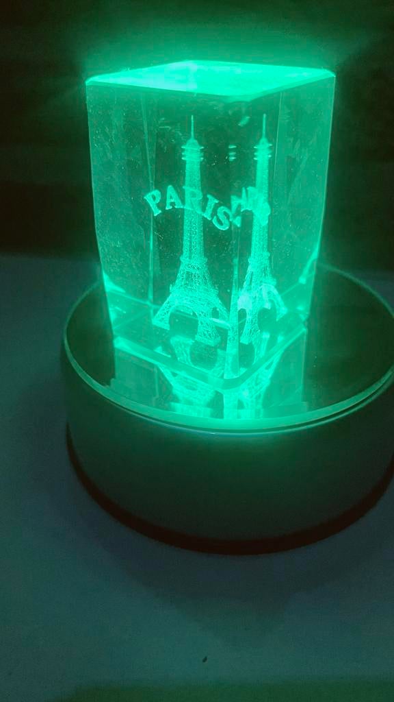 Roterende spiegel met 7 kleuren LED voor 3D kristal, Huis en Inrichting, Woonaccessoires | Overige, Nieuw, Kunststof, Meerkleurig
