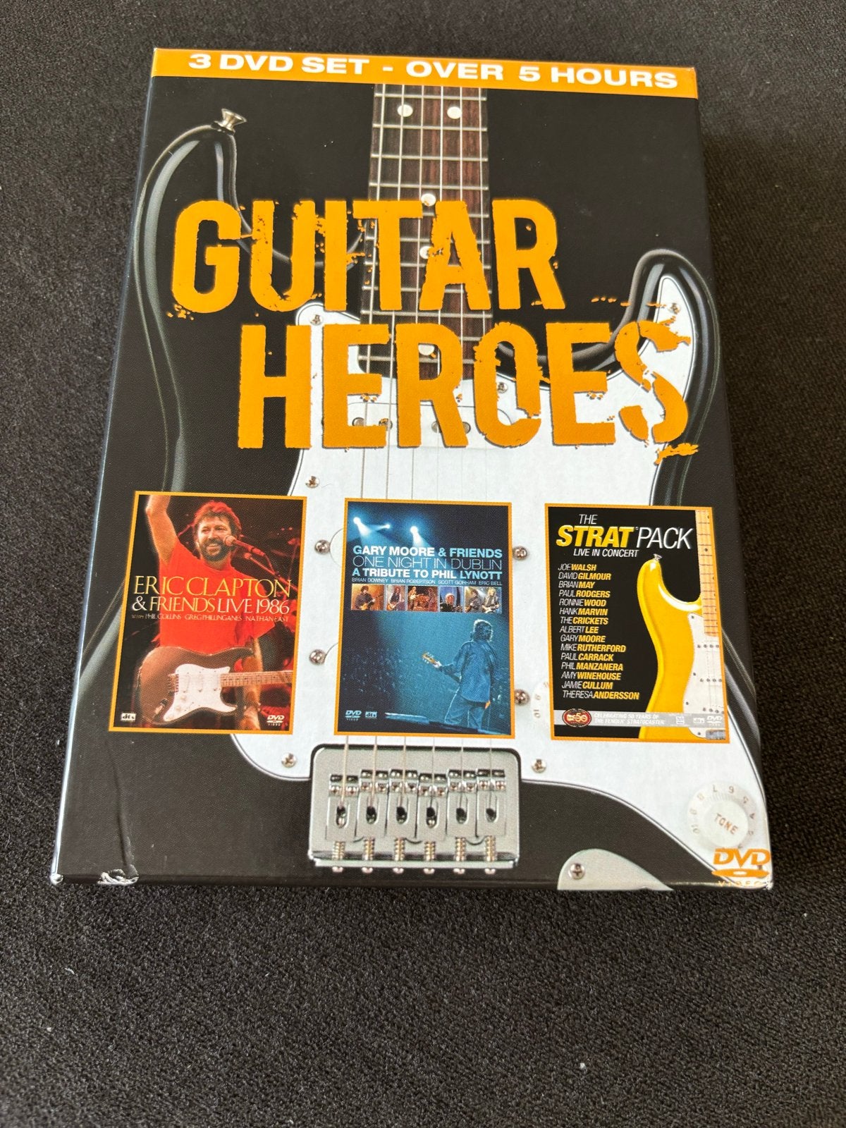 Guitar Heroes 3 DVD Set - Eric Clapton, Gary Moore, Strat Pa, Cd's en Dvd's, Alle leeftijden, Boxset, Muziek en Concerten, Ophalen of Verzenden