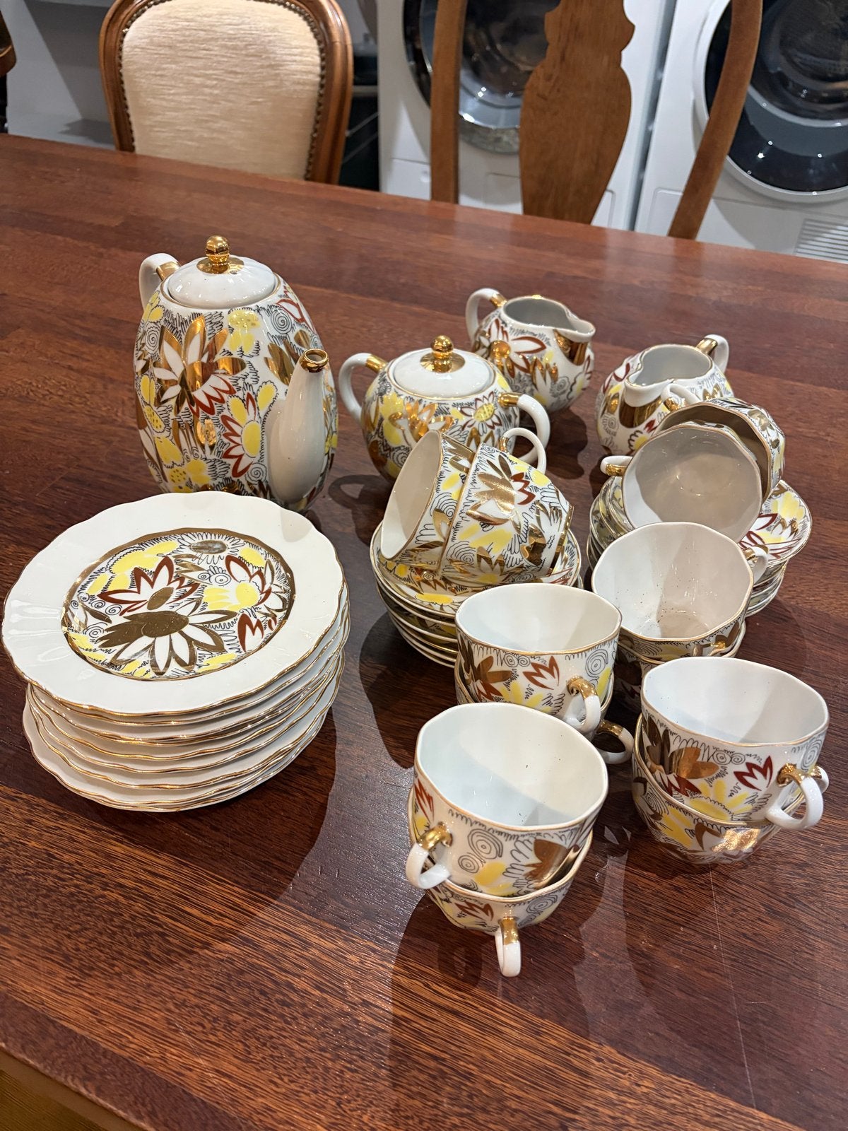 Vintage Lomonosov porseleinen theeservies, USSR, Ophalen