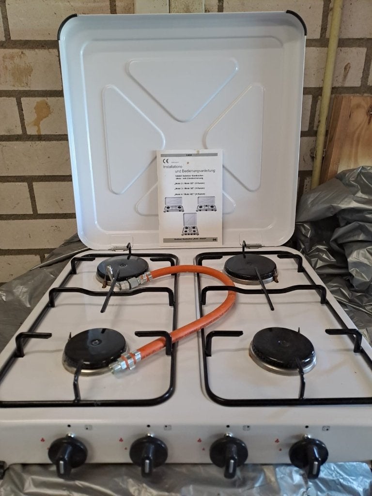 gaskookplaat, Ophalen, Gebruikt, 4 kookzones, Gas