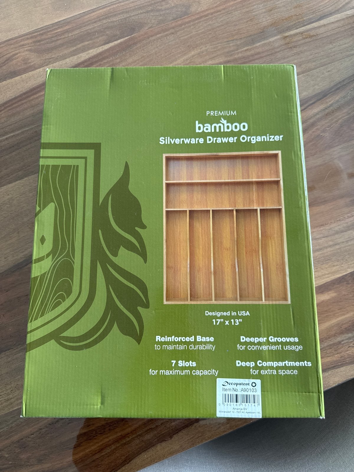 Nieuwe bamboe bestekbak - 7 vakken, Ophalen, Overige typen, Hout, Nieuw