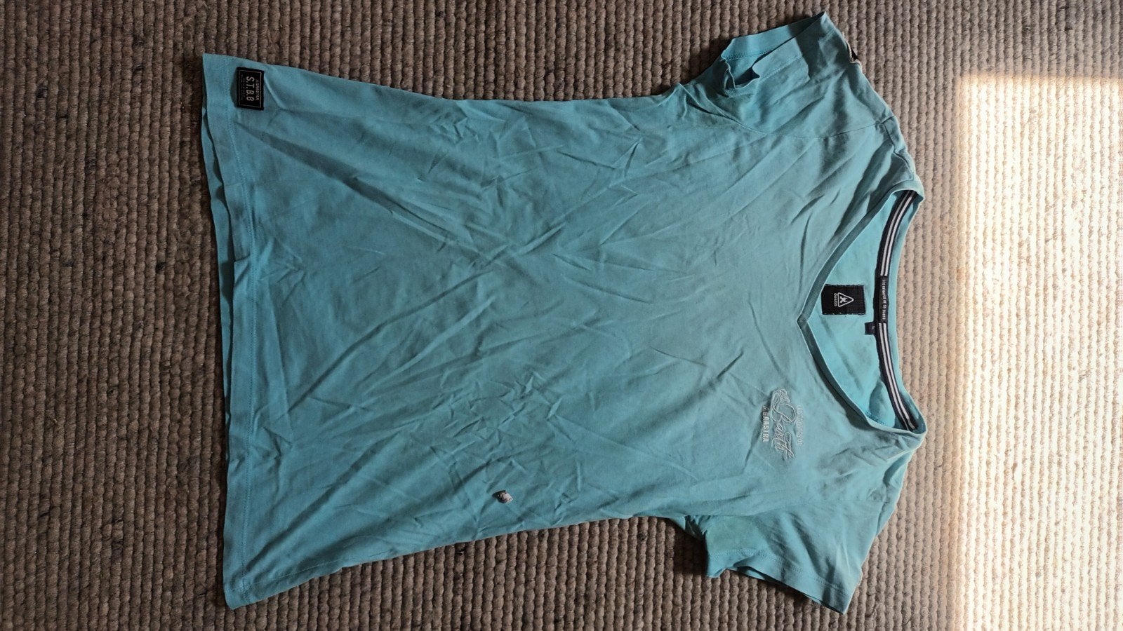 Lichtblauw T-shirt Les Regates de St-Barth Gaastra Maat L, Blauw, Maat 42/44 (L), Ophalen of Verzenden, Korte mouw