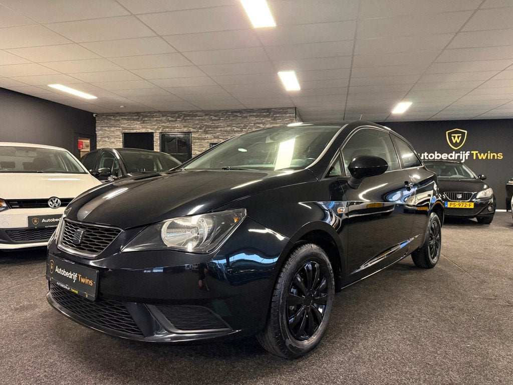 SEAT Ibiza SC 1.2 style|airco|nieuwe ketting, Voorwielaandrijving, Stof, Gebruikt, Zwart