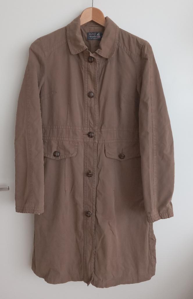 River Woods bruine katoenen jas, maat M, Kleding | Dames, Bruin, Verzenden, River Woods, Zo goed als nieuw