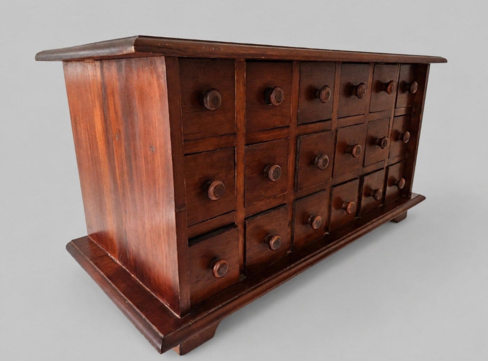 zwaar eiken apotheek cabinet met 18 lades, Ophalen, Gebruikt, 5 laden of meer, 50 tot 100 cm