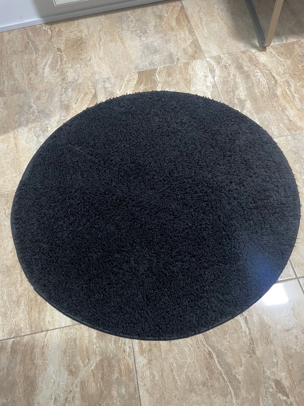 Round zwart tapijt, 100 tot 150 cm, Zwart, 200 cm of meer, Ophalen of Verzenden