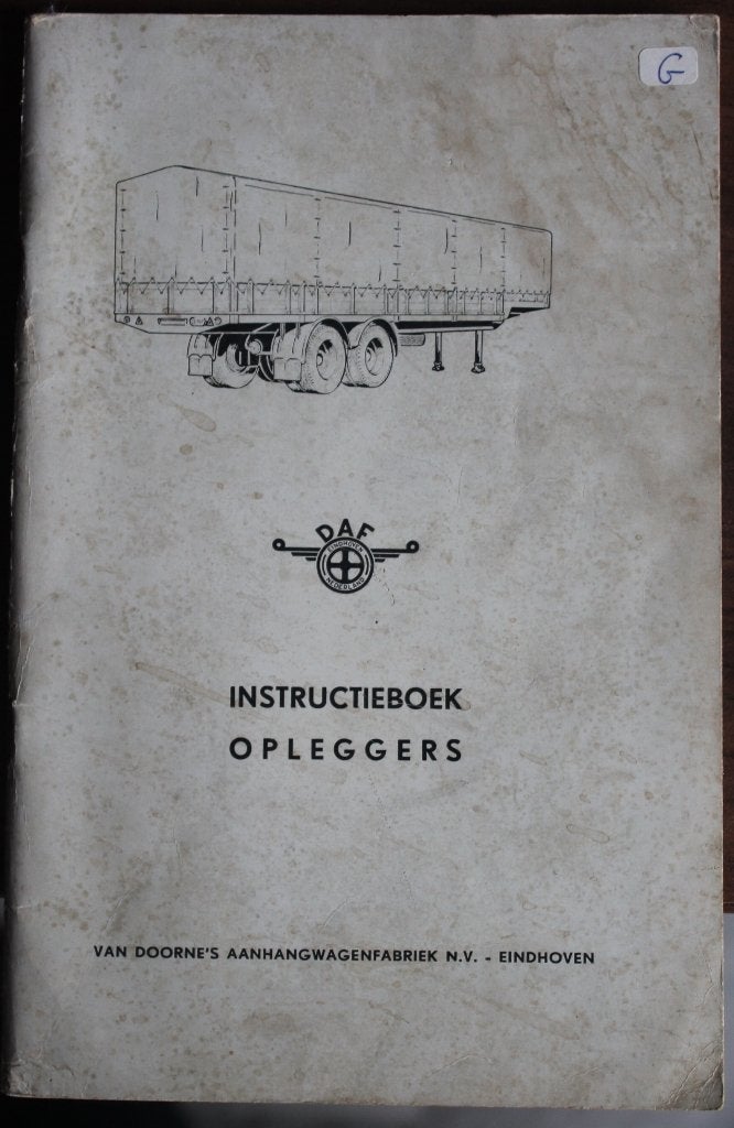 Daf opleggers instructieboekje 1961, Auto diversen, Handleidingen en Instructieboekjes, Verzenden