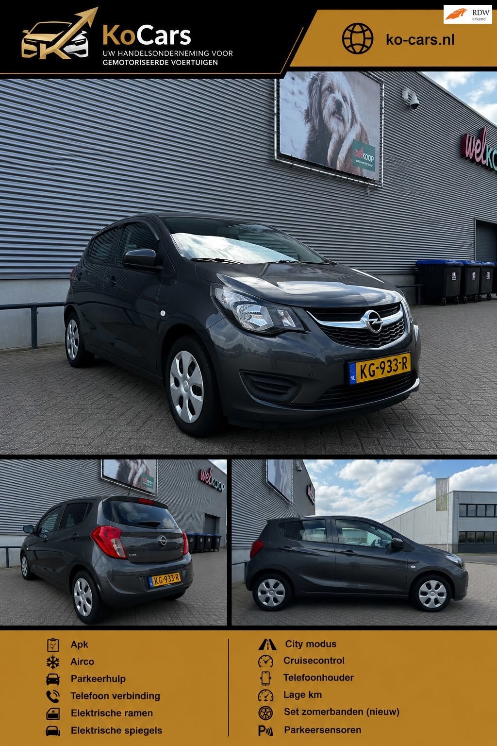 Opel KARL / Apk / Parkeerhulp / Parkeersensoren / Airco, Voorwielaandrijving, 839 kg, Gebruikt, Euro 6