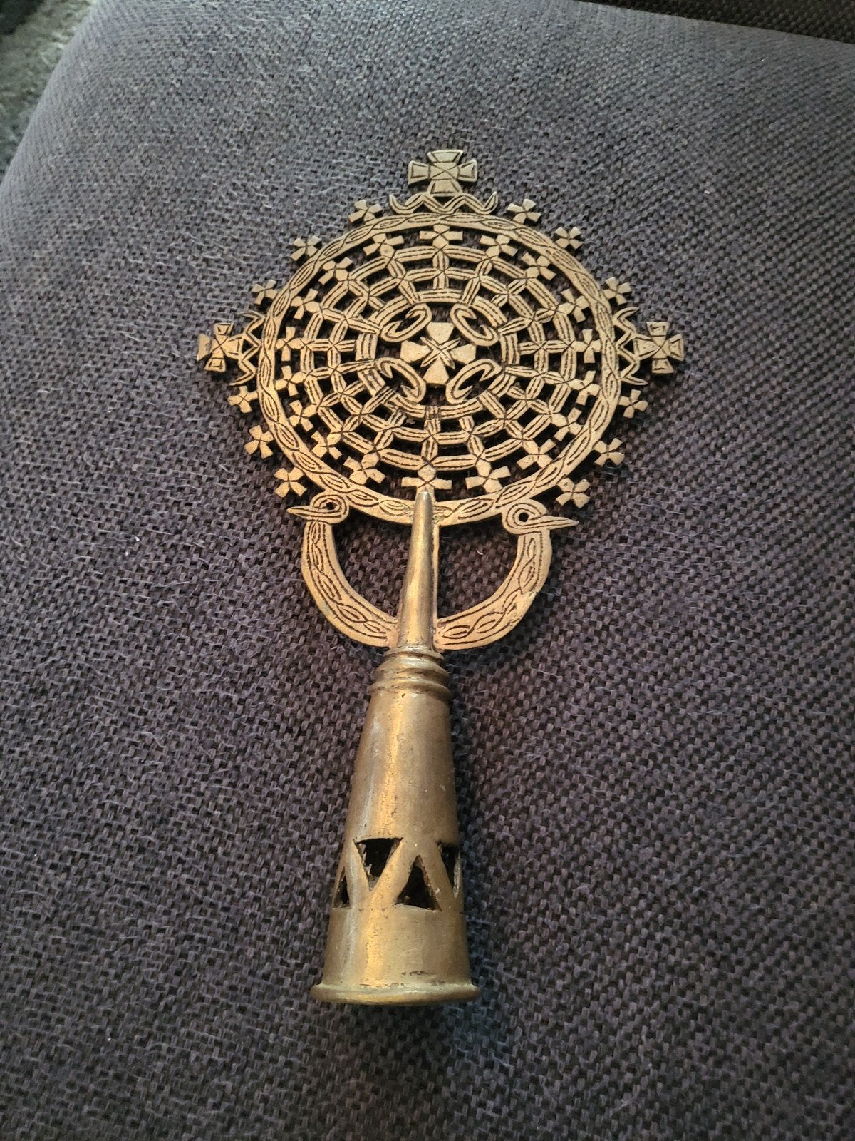 Ethiopian Processional Cross Orthodox, Ophalen of Verzenden, Brons