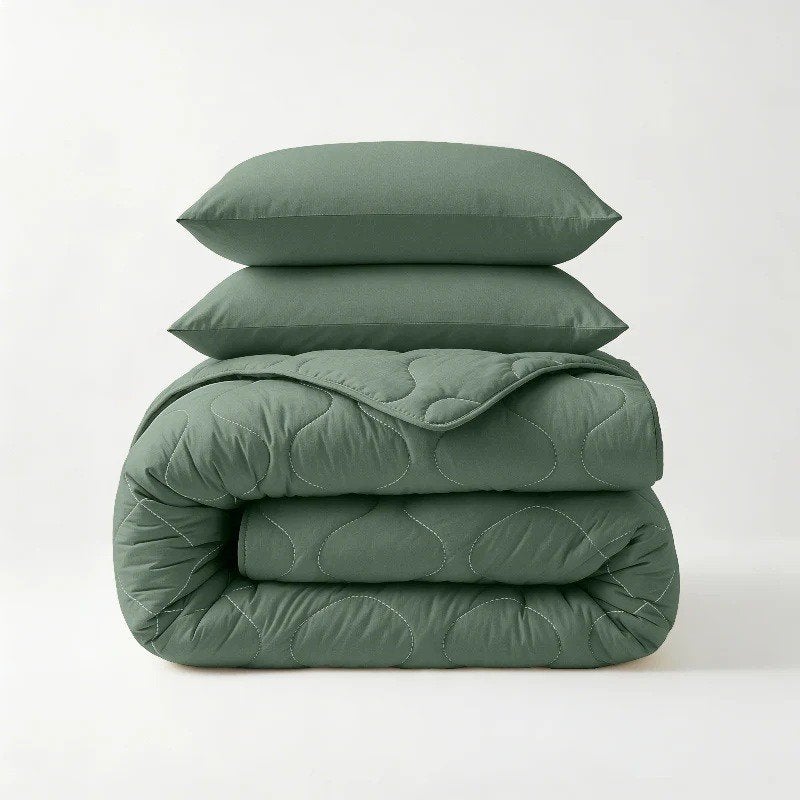 Lazy Dekbed Zonder Overtrek - Groen 240x200, Dekbedovertrek, Ophalen of Verzenden, Overige merken, Groen
