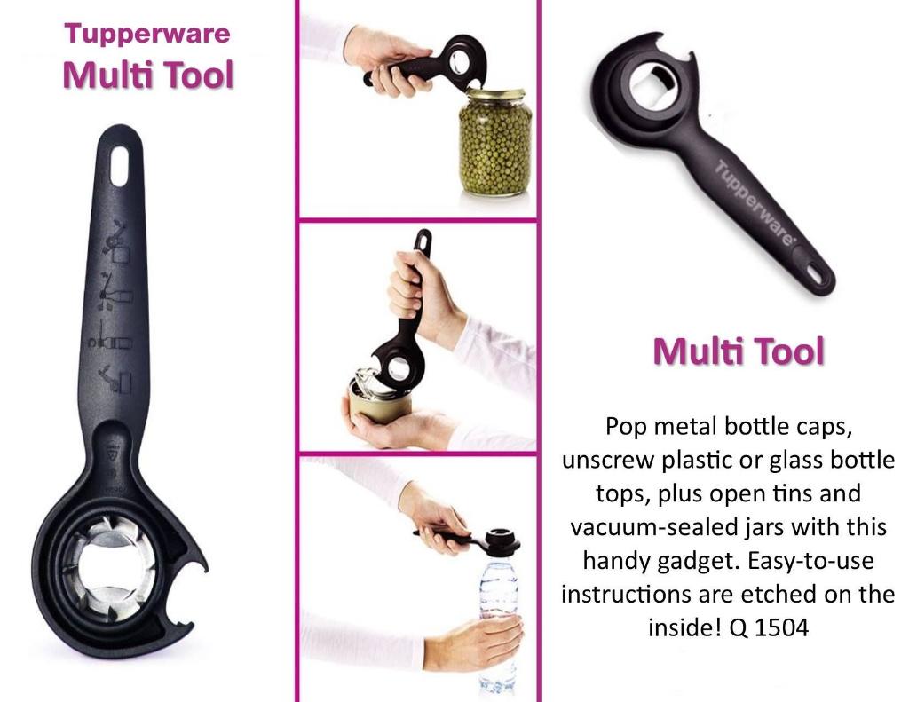 Tupperware Opener - Flesopener en Potopener Z.G.A.N., Huis en Inrichting, Ophalen of Verzenden, Zo goed als nieuw, Overige typen