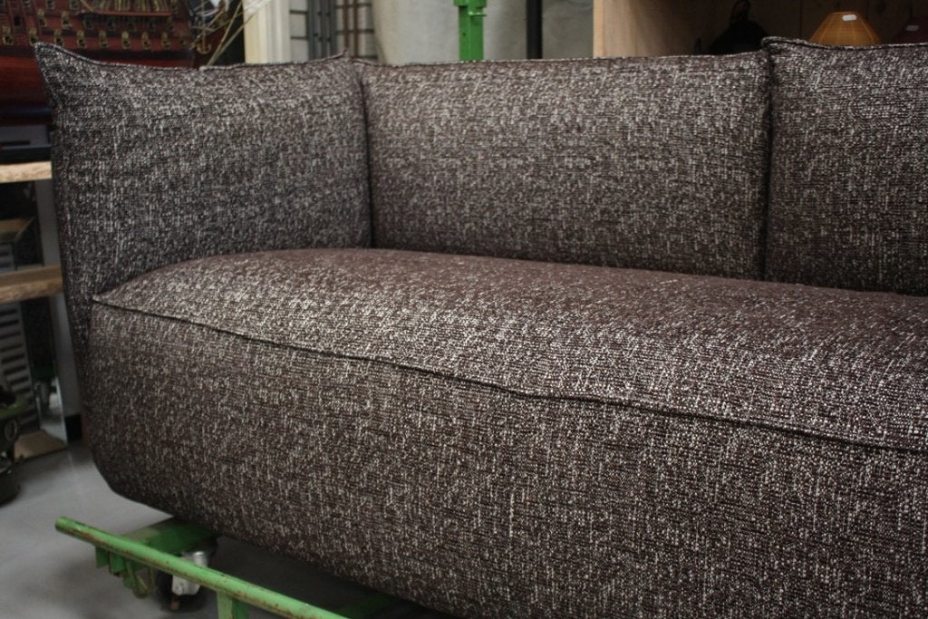 Prachtige bank VASA XL Jess design grove stof bruin bankstel, Ophalen, Zo goed als nieuw, Stof, 75 tot 100 cm