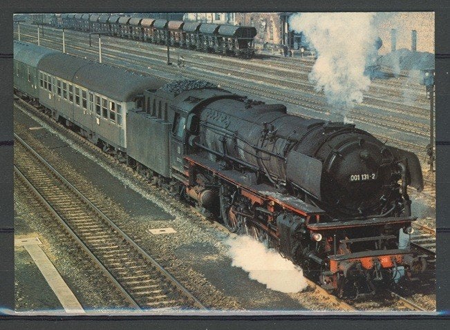 Stoom Locomotief  No 001 131-2 Foto-Ansichtkaart Trein t-134, Ophalen of Verzenden, Zo goed als nieuw, Trein, Kaart of Prent