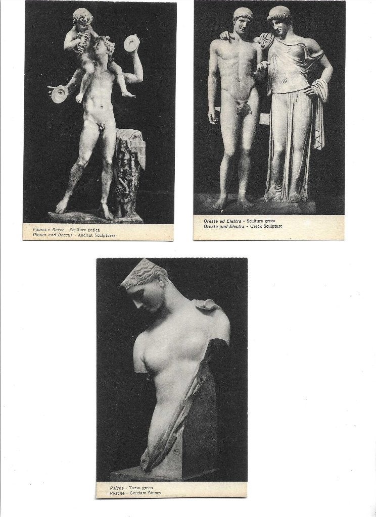 bachus  faun  psyche  electra  oreste  grieks  goudstikker, Verzenden