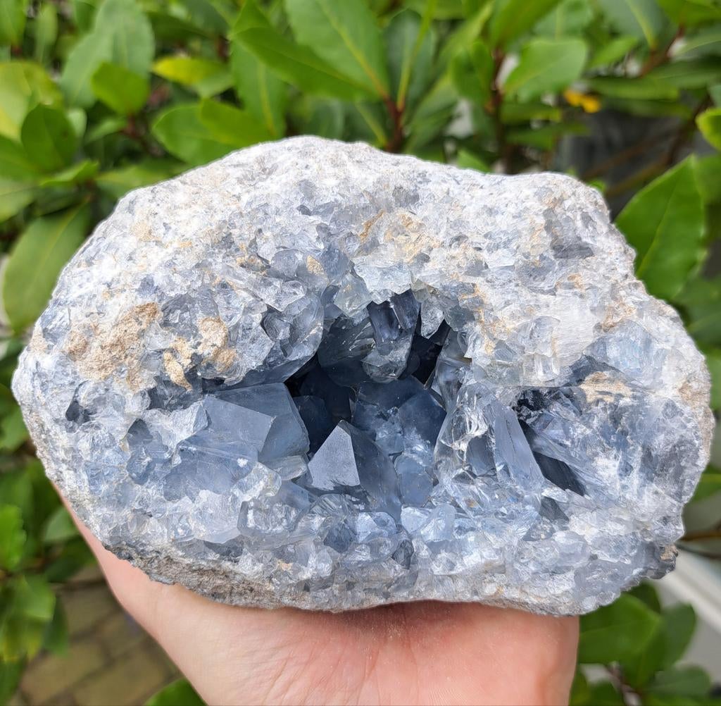 Blauwe Celestien geode edelsteen 2kg edelstenen verzameling, Verzamelen, Ophalen of Verzenden
