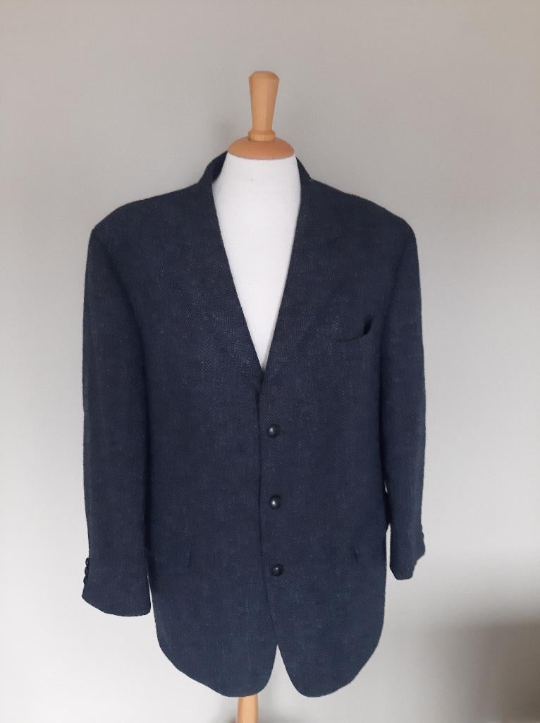 Prachtig  colbert maat 56 van Harris Tweed ., Kleding | Heren, Harris Tweed, Blauw, Maat 56/58 (XL), Ophalen of Verzenden