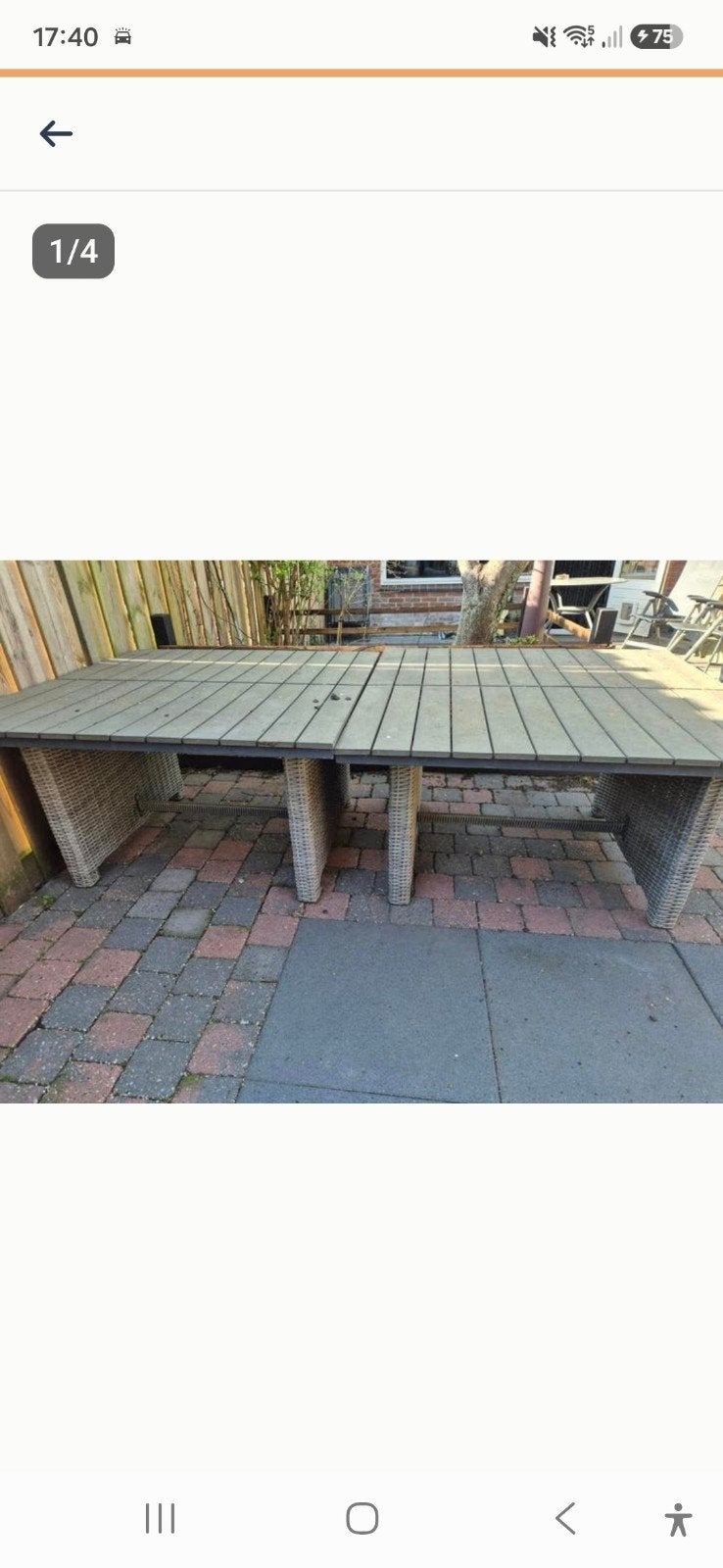 Tuintafel, Tuin en Terras, Ophalen, Gebruikt, Rechthoekig