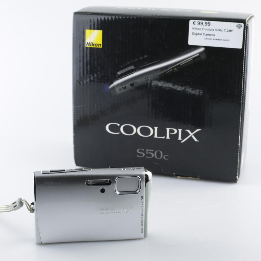 Nikon Coolpix S50c 7.2MP Digital Camera | Nette staat, Audio, Tv en Foto, Fotocamera's Digitaal, Nikon, Zo goed als nieuw, Support@nikon.com