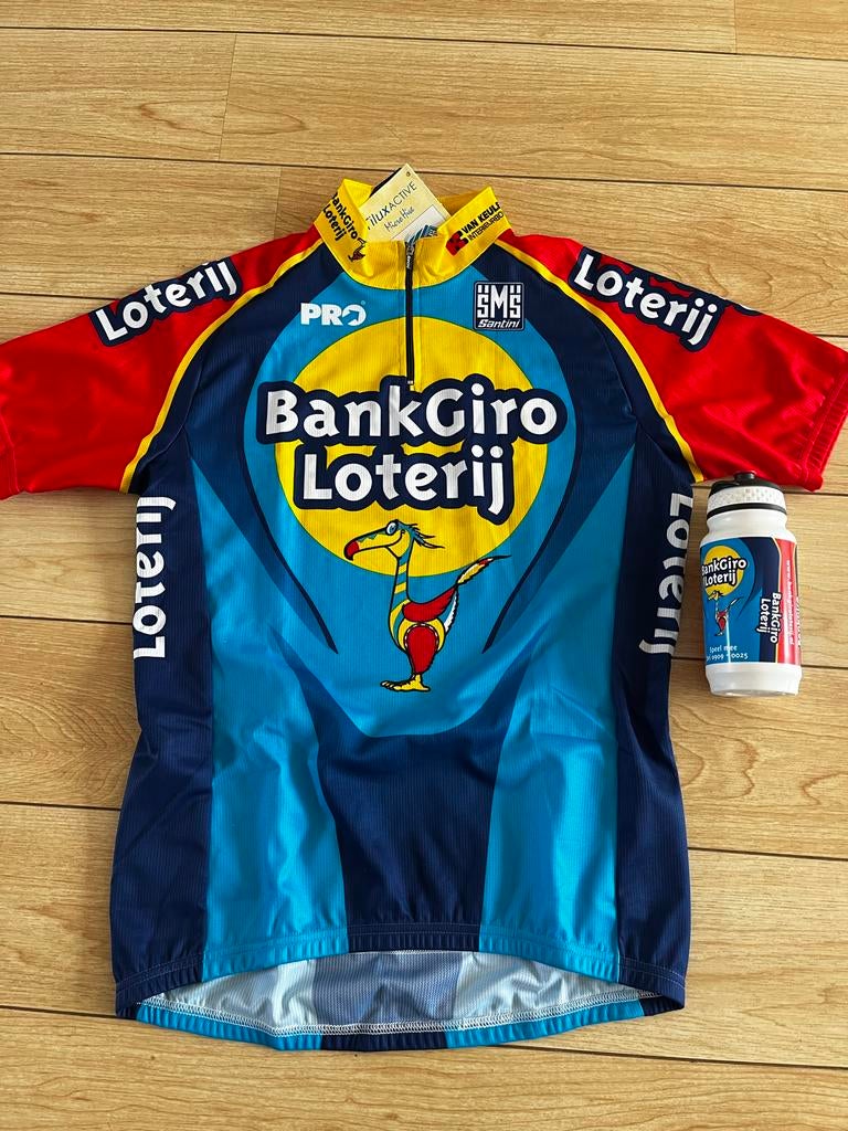 Nieuw Santini BankGiro Loterij Wielrenshirt XXL + bidon, Ophalen of Verzenden, Nieuw, Kleding