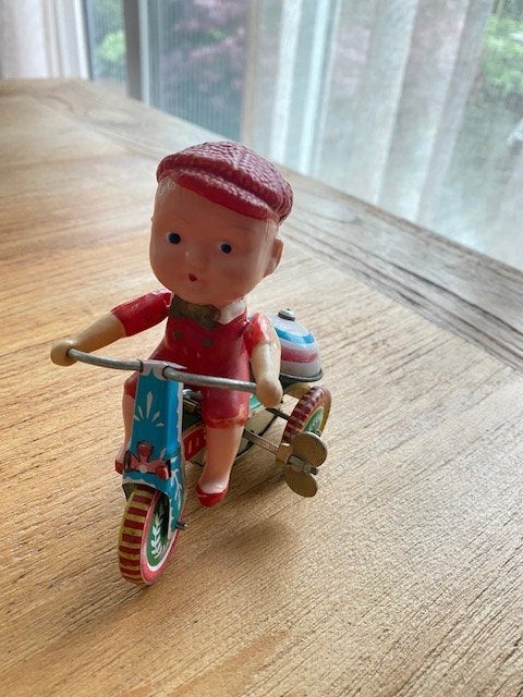 Vintage speelgoed, werkt gewoon, draait mooie rondjes, Antiek en Kunst, Ophalen of Verzenden