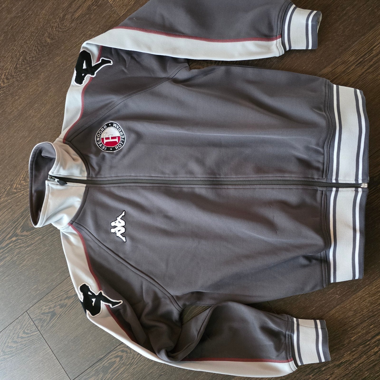 Feyenoord trainingsjack jaren '90 - Maat S, Kleding | Heren, Sportkleding, Kappa, Verzenden, Zo goed als nieuw, Voetbal