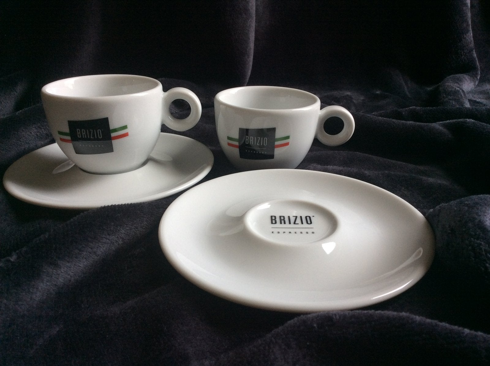 Brizio Espresso Kop en Schotel 2 Stuks, Ophalen, Zo goed als nieuw, Porselein, Kop en/of schotel