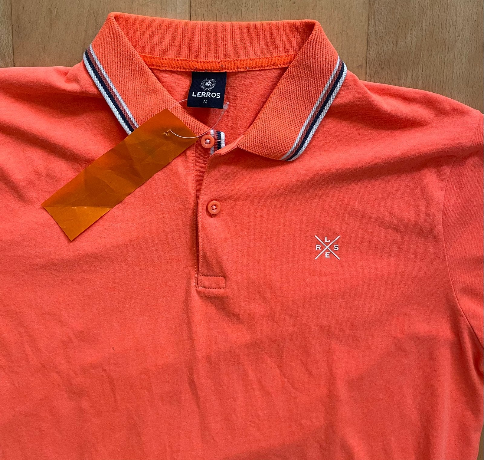 Lerros design polo t shirt M oranje / zalm roze, Ophalen of Verzenden, Maat 48/50 (M), Oranje, Lerros