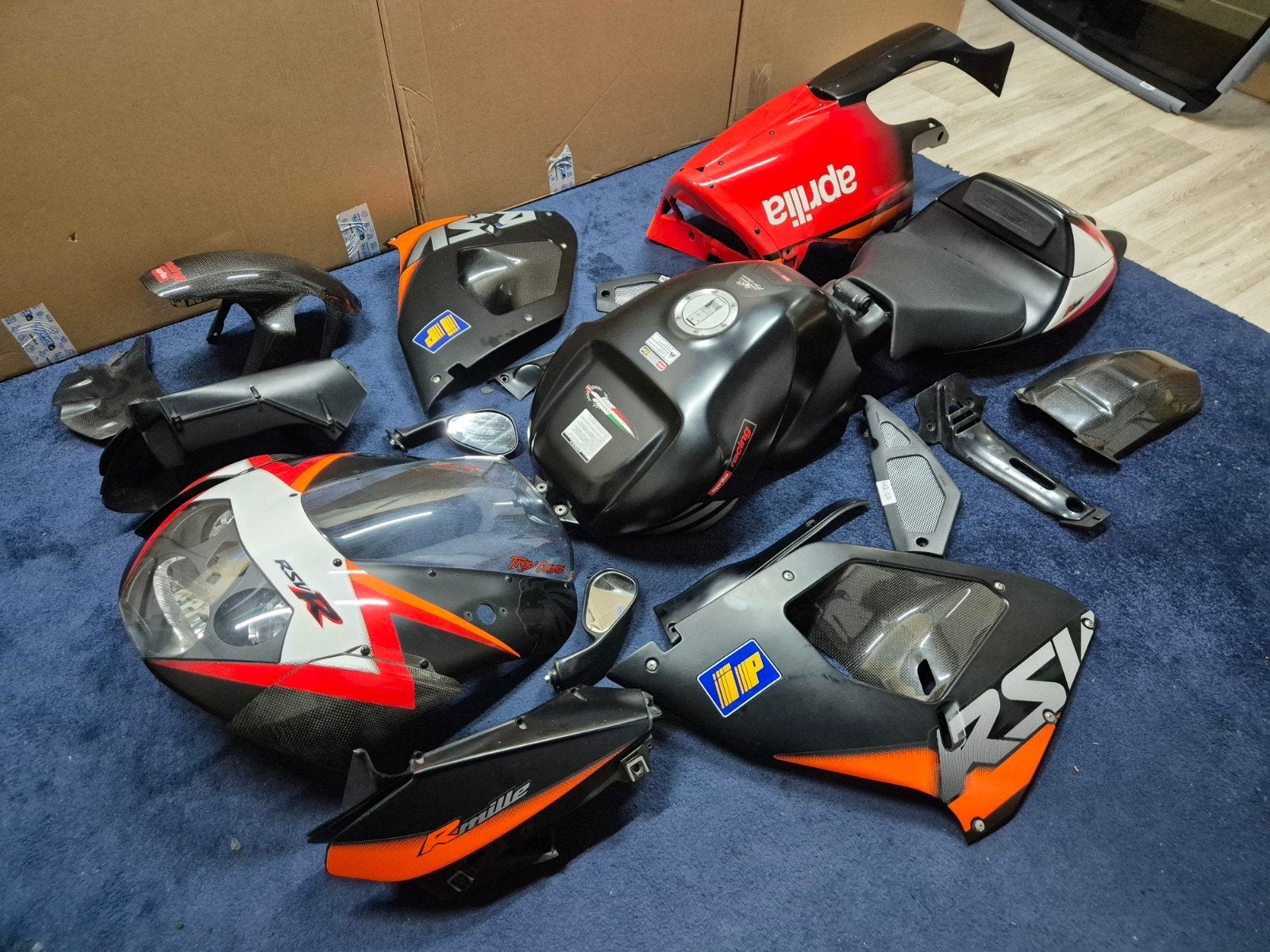 Complete Kuipset Aprilia RSV Mille R 2002 Troy Diablo Black, Motoren, Gebruikt, -, Aprilia, -