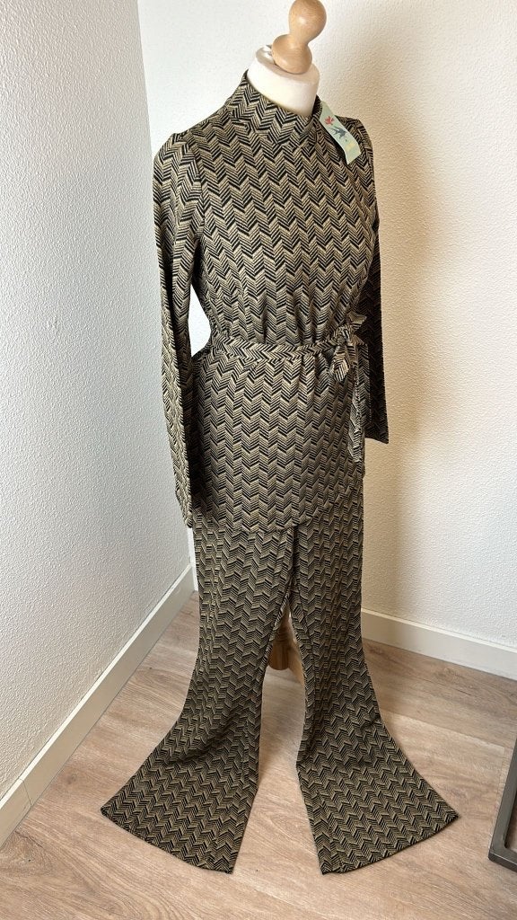 King Louie M Nieuw Facet black combinatie pak 1093, Maat 38/40 (M), Kostuum of Pak, Zwart, Nieuw