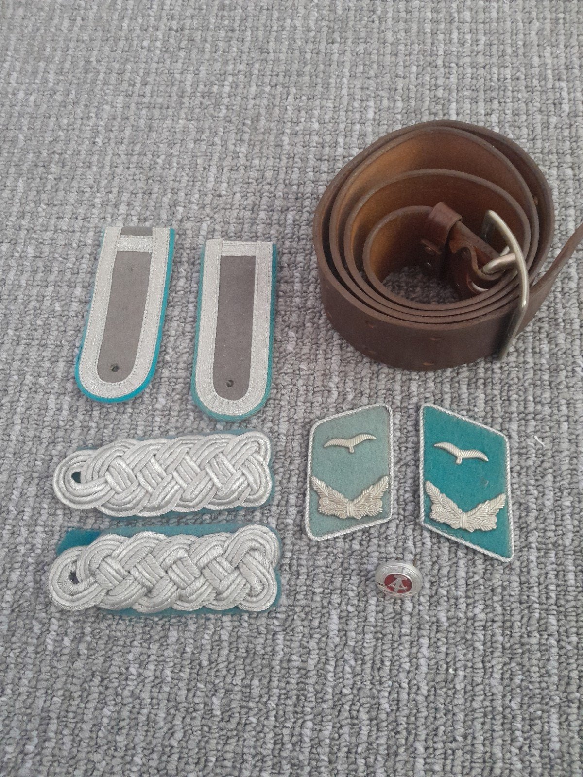 DDR / NVA riem en rang tekens, Ophalen of Verzenden, Luchtmacht, Duitsland, Embleem of Badge