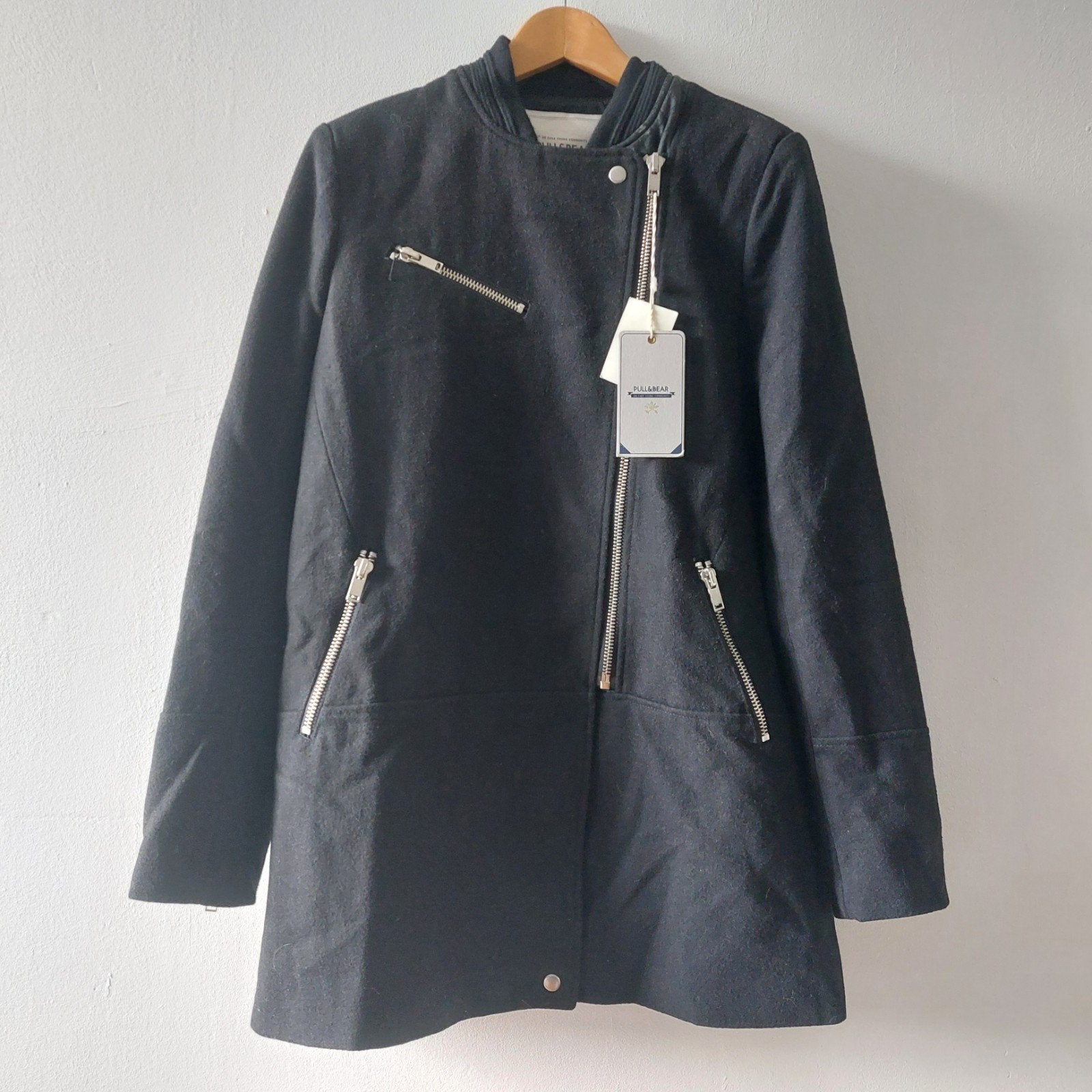 Pull & Bear oversized lange jas XL NEW, Zwart, Maat 46/48 (XL) of groter, Nieuw, Ophalen of Verzenden