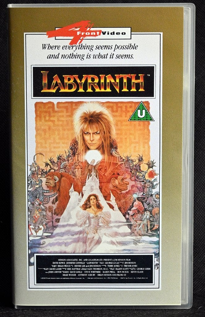David Bowie Labyrinth op VHS, Ophalen of Verzenden, Zo goed als nieuw, Overige typen