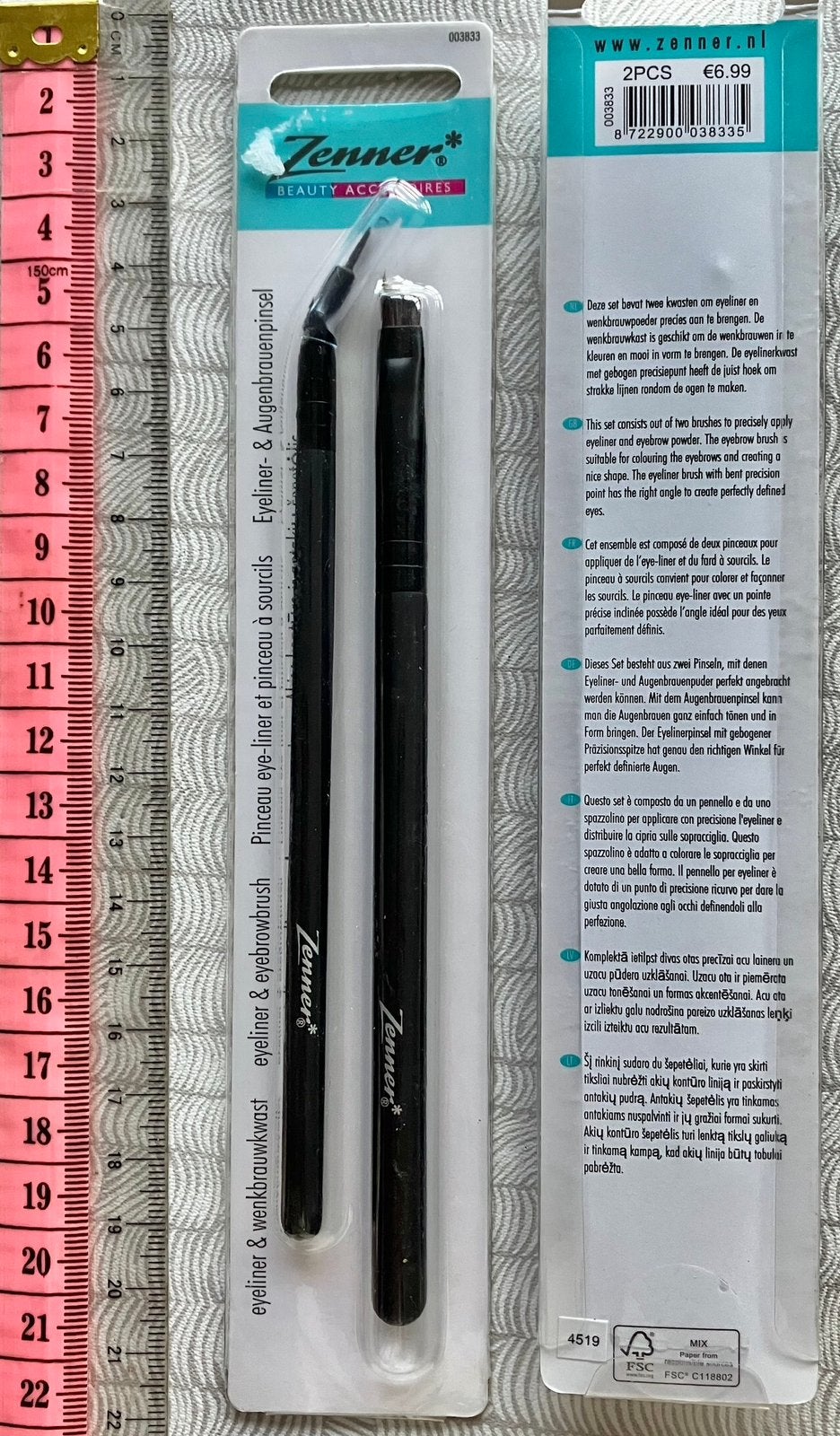 2 eye liner penselen per pakje nw, Ophalen of Verzenden, Nieuw, Ogen