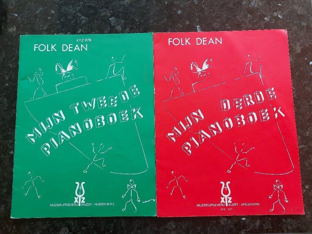 Folk Dean mijn tweede en derde pianoboek, Muziek en Instrumenten, Bladmuziek, Gebruikt, Overige genres, Les of Cursus, Ophalen of Verzenden