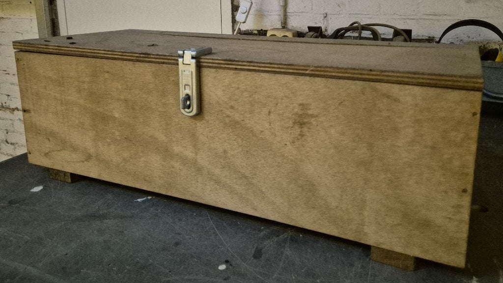 houten gereedschapskist, Ophalen, Gebruikt
