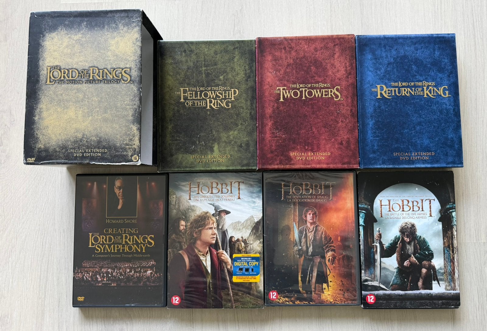 DVD | The Lord Of The Rings | Hobbits | Trilogie | Symphony, Alle leeftijden, Ophalen of Verzenden, Gebruikt, Fantasy