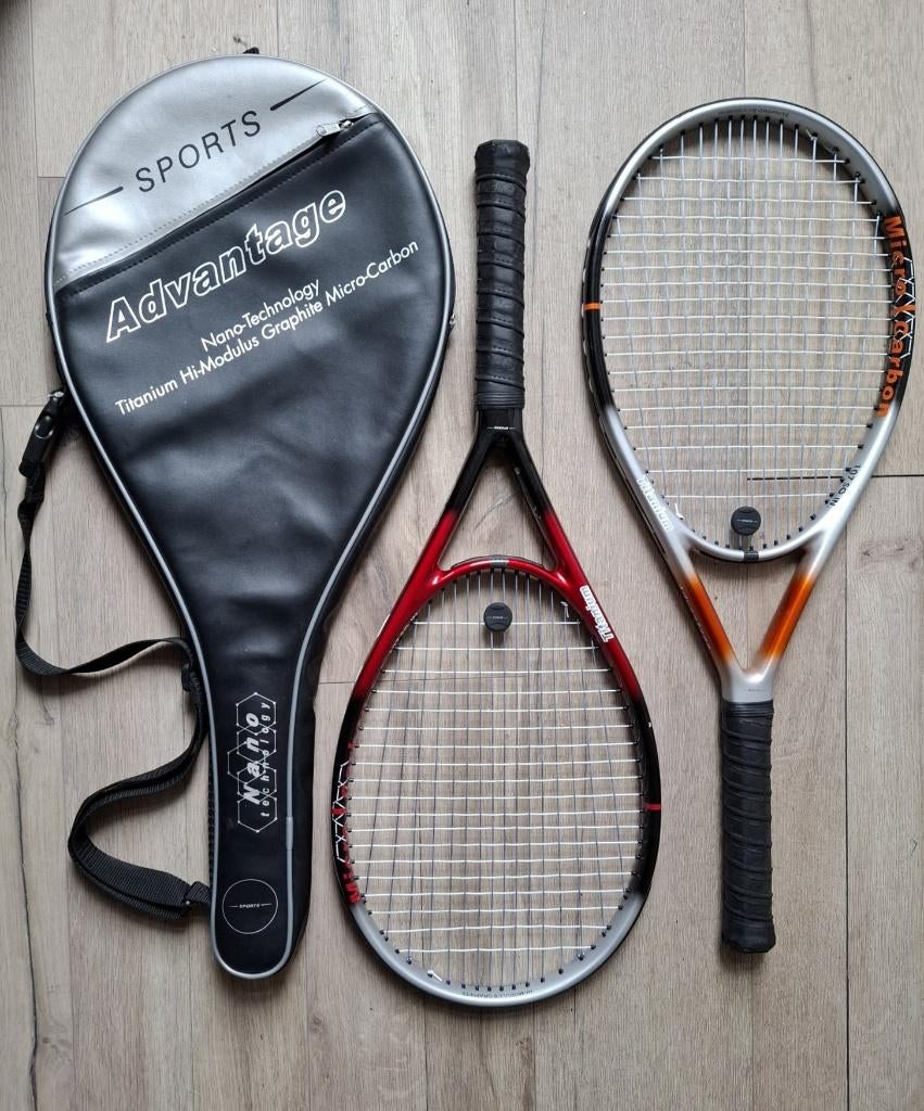 Advantage tennisrackets - zo goed als nieuw!, Ophalen of Verzenden, Zo goed als nieuw, Racket, Overige merken