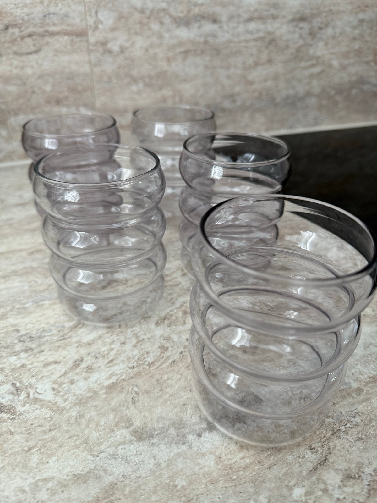 Bubble drinkglazen, Ophalen, Gebruikt, Glas