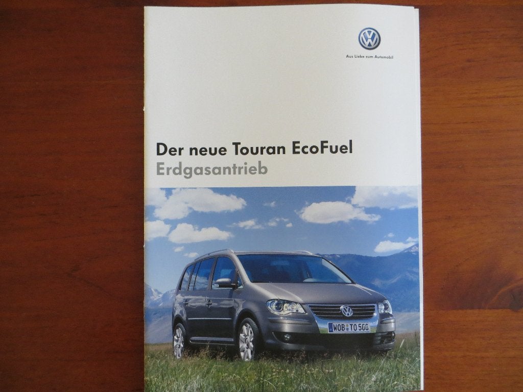 Volkswagen Touran EcoFuel Erdgasantrieb (nov. 2006) +bijlage, Ophalen of Verzenden, Nieuw, Volkswagen