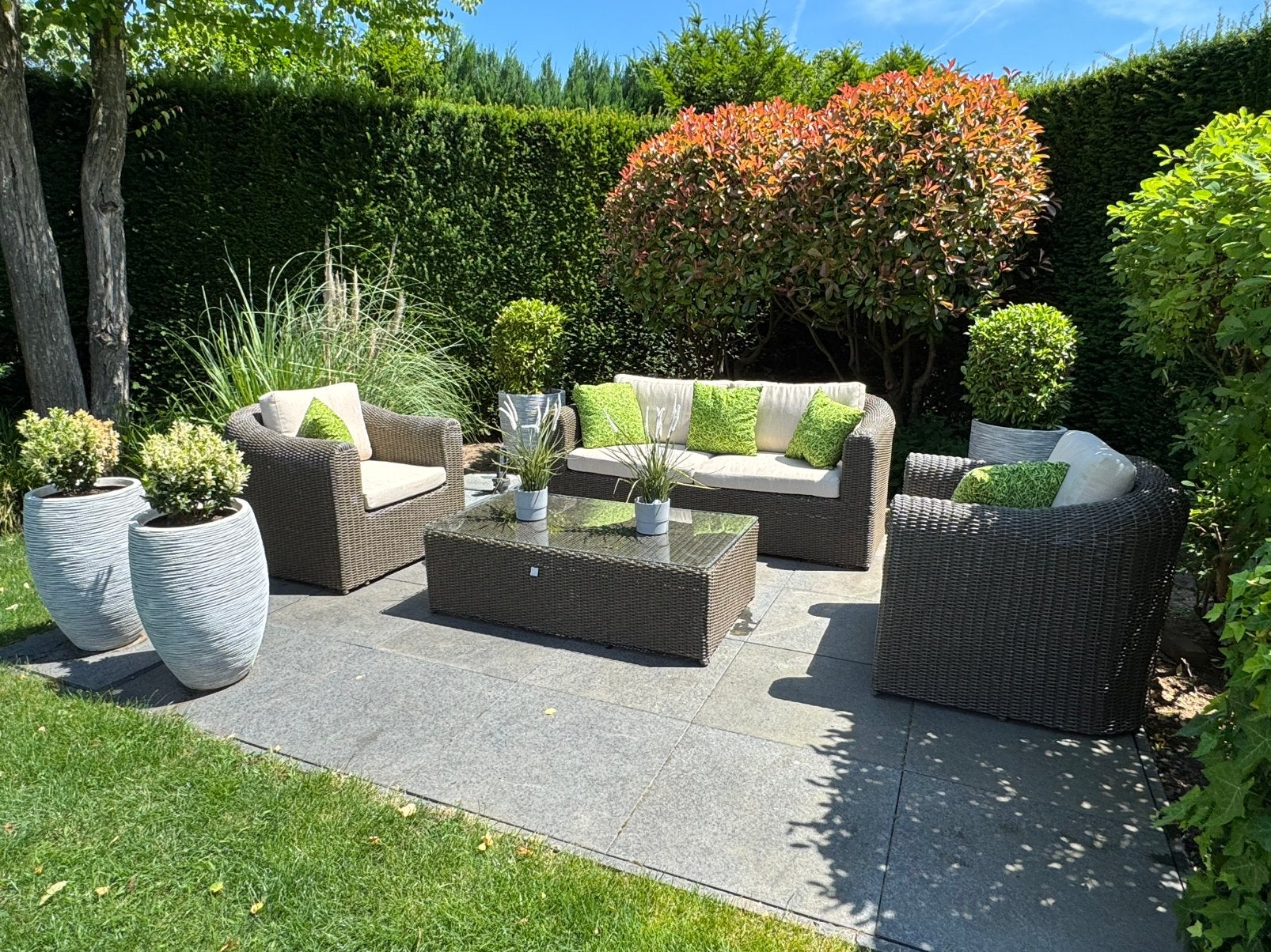 Rotan lounge set., Ophalen, 5 zitplaatsen, Gebruikt, Rotan