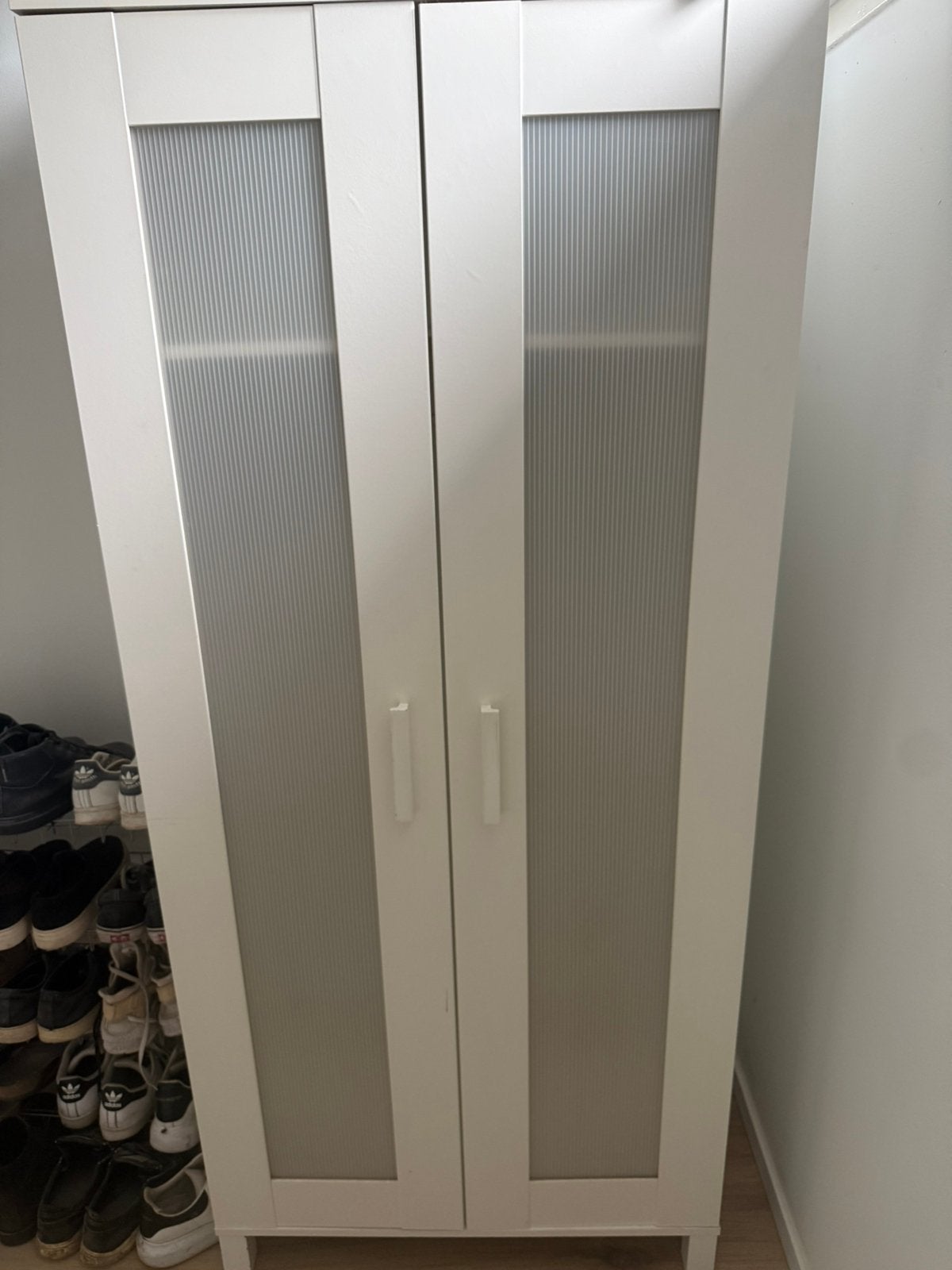 Witte kledingkast 80x48x180 cm | Legplank + kledingroede, Ophalen, Gebruikt