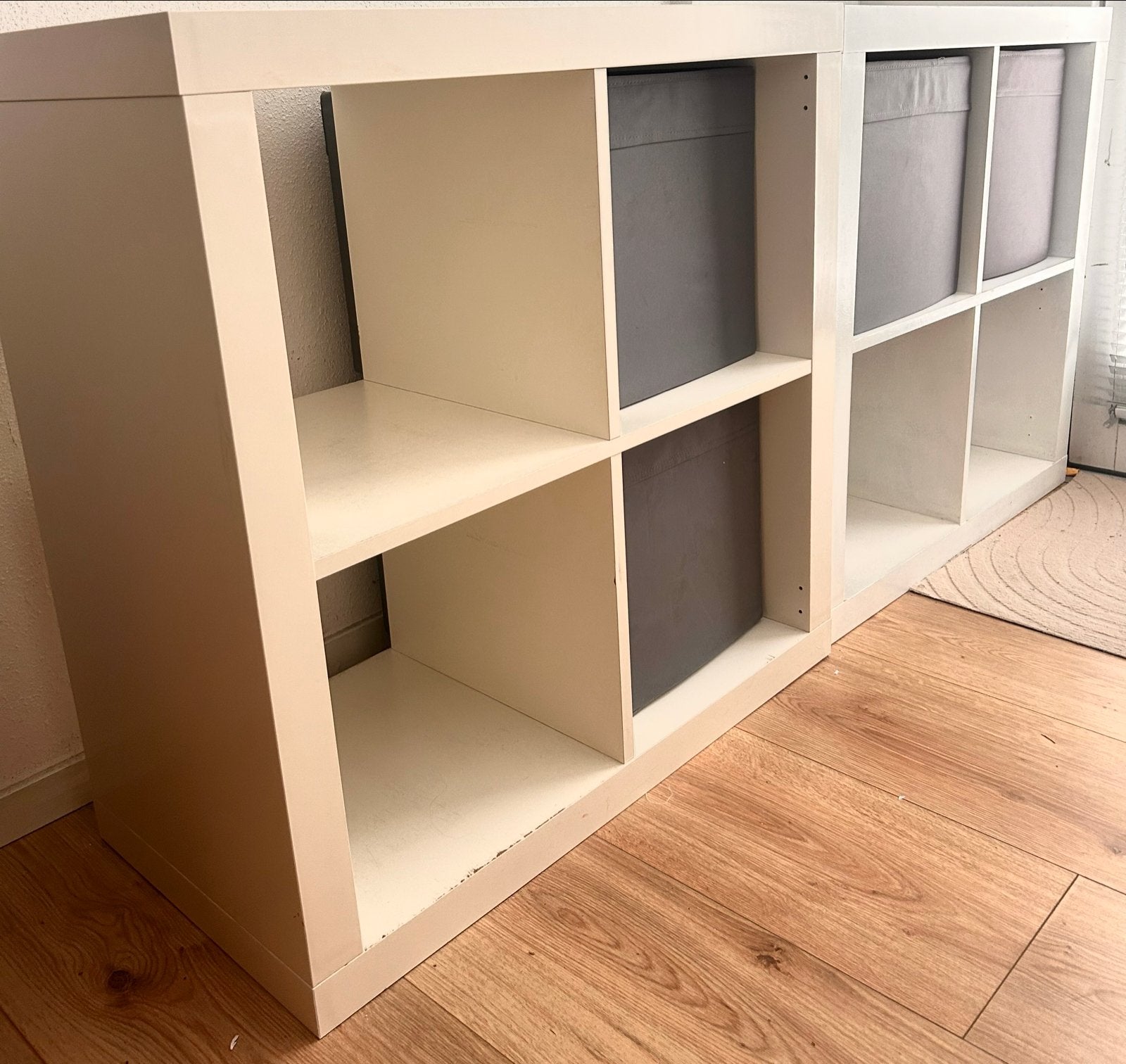 IKEA KALLAX/EXPEDIT vakkenkast wit met opbergboxen, Huis en Inrichting, Ophalen, Gebruikt
