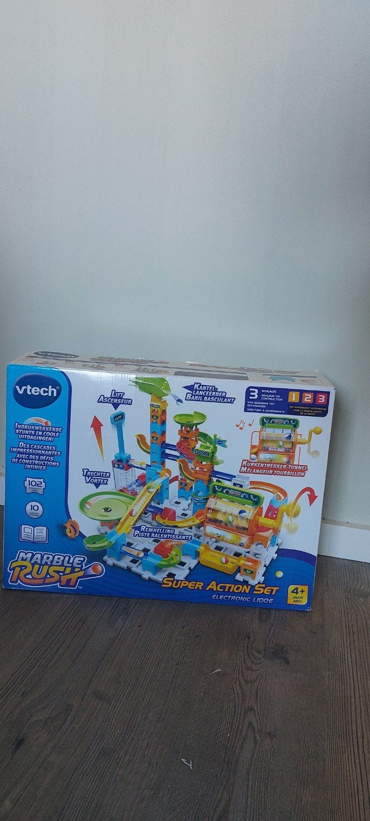 VTech Marble Rush Super Action Set knikkerbaan, Ophalen of Verzenden, Zo goed als nieuw, Bouwen, Met geluid