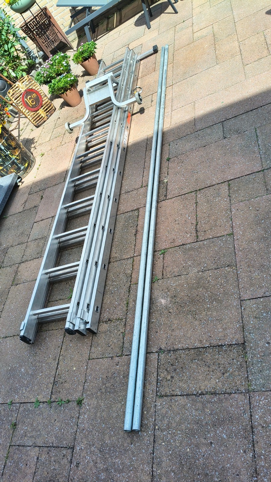 Twee gegalvaniseerde buizen 3,5 meter / diameter 34mm, Ophalen, Nieuw, IJzer